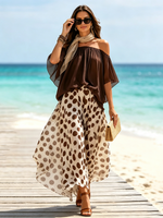 Entspanntes Boho-Stil Chiffon-Urlaubstop