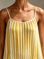 Vestido Maxi Plissado de Alças Finas para Mulher