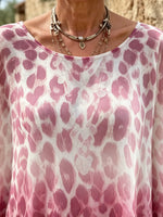 Dames roze luipaard ombre vleermuistop