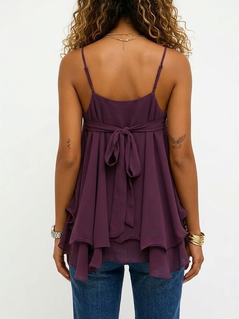 Top camisola de gasa elegante