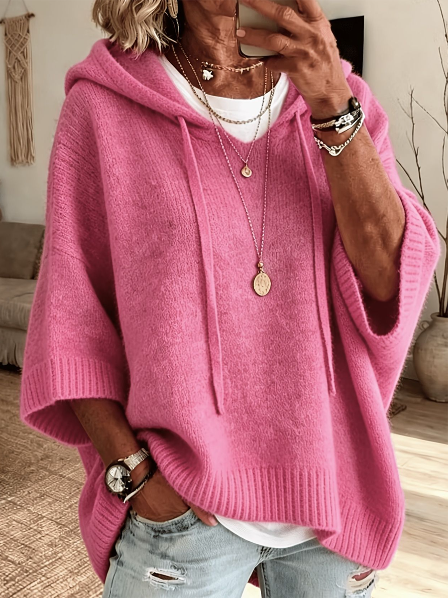 Lässiger, gemütlicher, übergroßer Kapuzenpullover