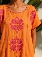 Vestido Maxi Étnico Laranja para Mulher