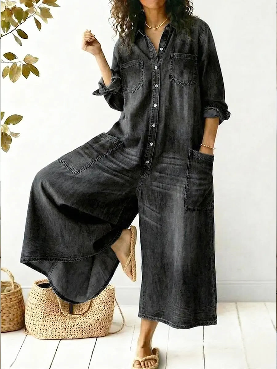Mono de algodón cómodo y casual para mujer