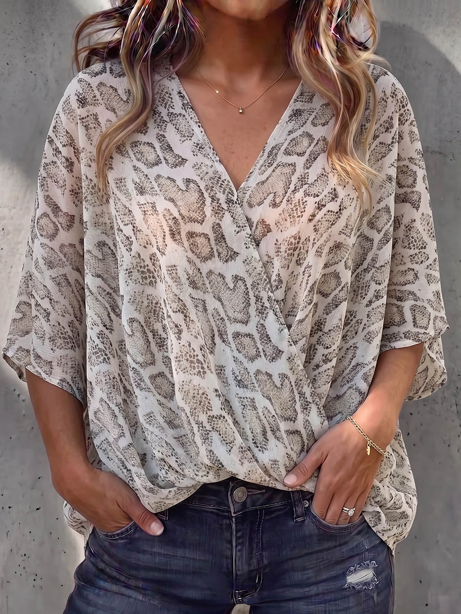 Camicia in chiffon vintage con tessuti confortevoli e artistici