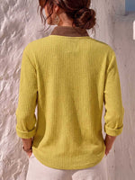 Maglione da donna con collo alla coreana, maniche lunghe, vestibilità ampia e lavorazione a nido d'ape