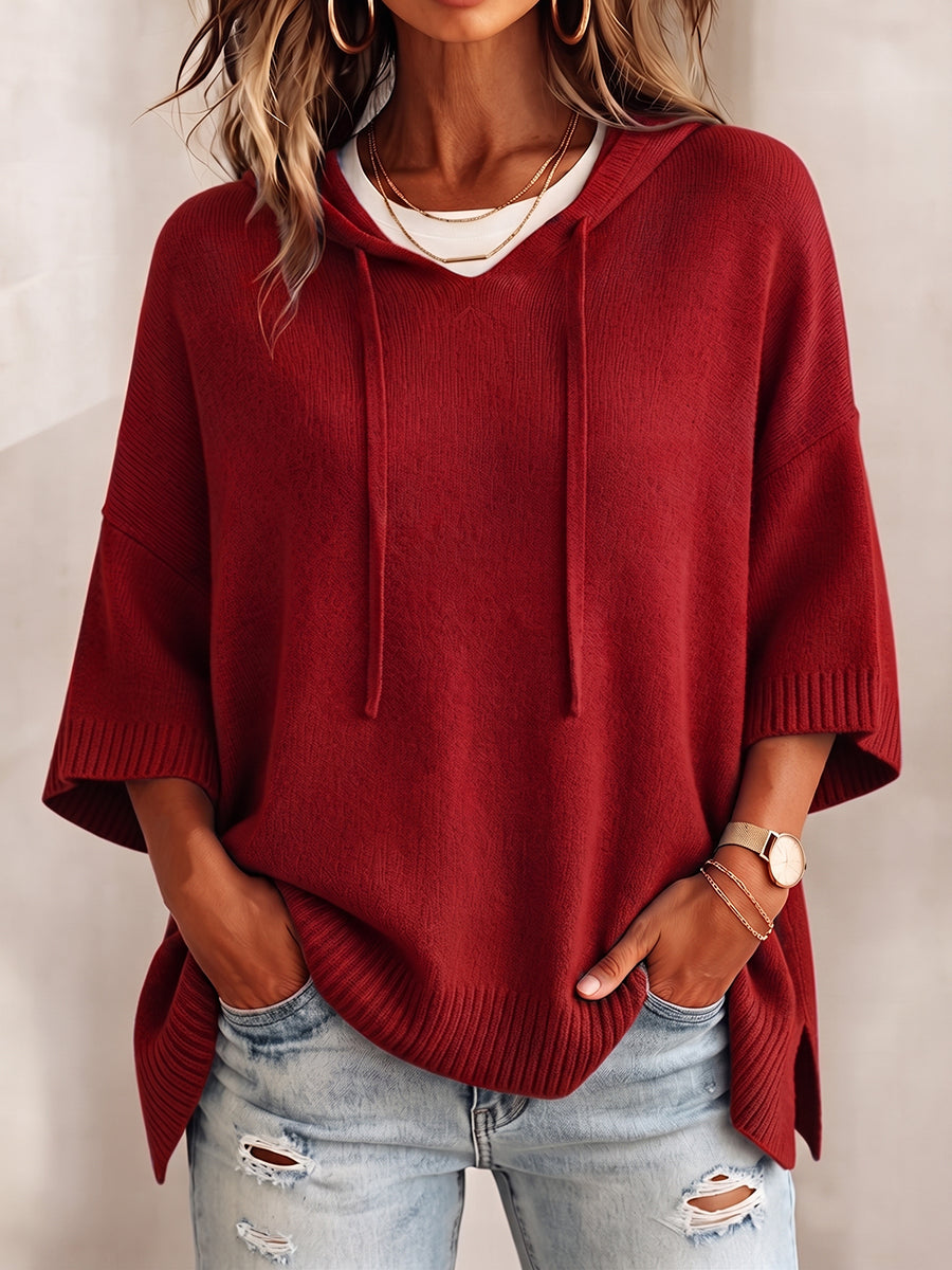 Lässiger, gemütlicher, übergroßer Kapuzenpullover
