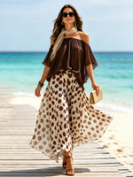 Entspanntes Boho-Stil Chiffon-Urlaubstop