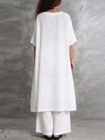 Completo casual due pezzi con top lungo e pantaloni