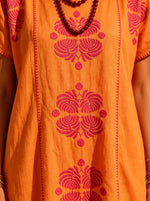 Vestido Maxi Étnico Laranja para Mulher