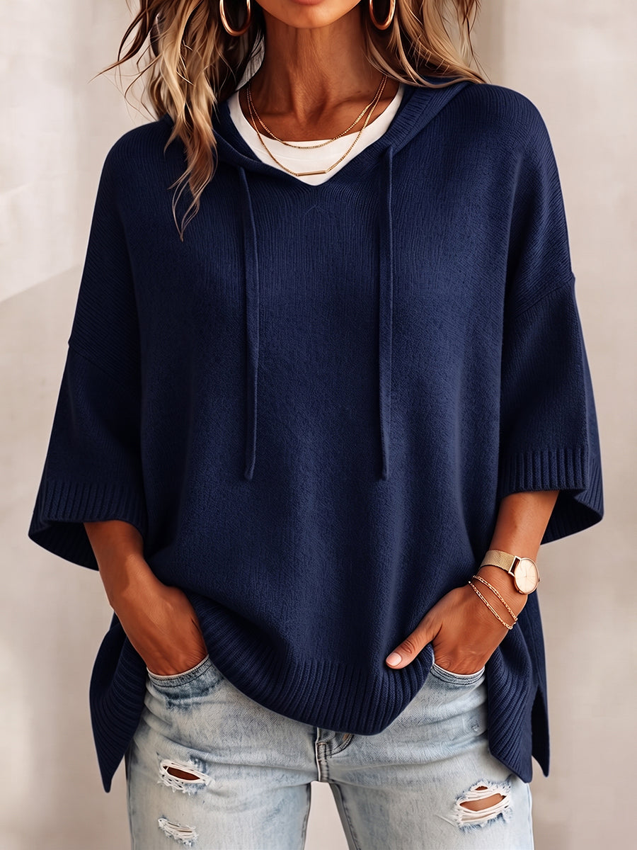 Lässiger, gemütlicher, übergroßer Kapuzenpullover