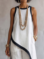 Set coordinati boho-chic traspiranti in cotone e lino