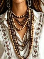 Damen-Bluse im Boho-Stil mit Knopfleiste