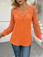 Blusa tunica romantica in pizzo e plissé d'ispirazione vintage
