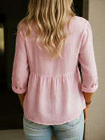 Camicia da donna in lino e cotone