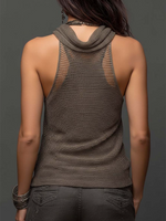 Set due pezzi con canotta lavorata a maglia casual e sexy