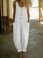 Gilet casual da donna in cotone e tuta in denim