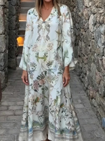 Elegantes Maxikleid mit Blumenmuster für den Urlaub