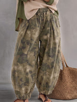 Vintage-Kunst Bequeme Stoffe Kontrastreiche Camouflage-Hosen