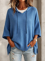 Lässiger, gemütlicher, übergroßer Kapuzenpullover