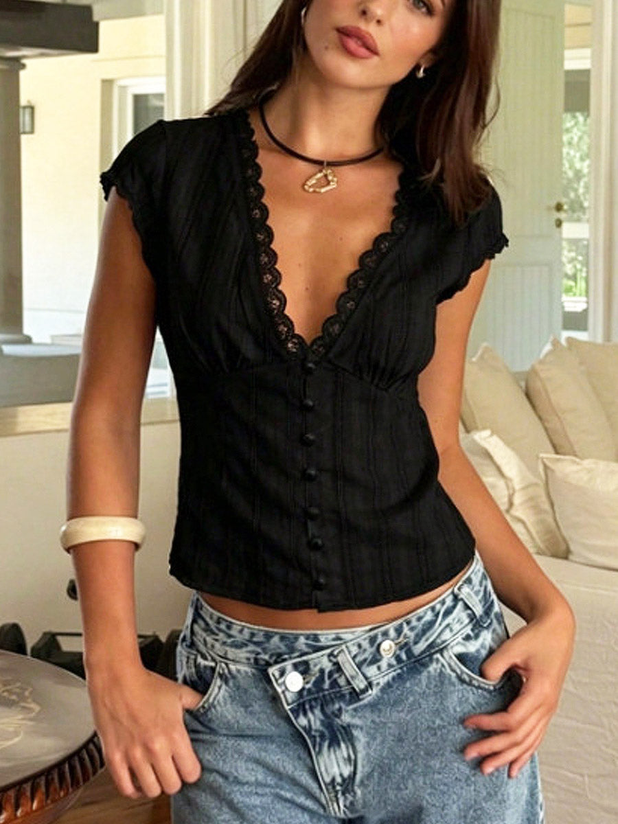 Top casual senza maniche a righe con motivo floreale in stile romantico retrò chic