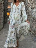 Elegantes Maxikleid mit Blumenmuster für den Urlaub