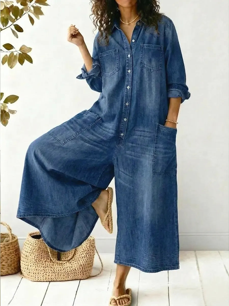 Mono de algodón cómodo y casual para mujer