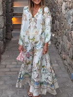 Elegantes Maxikleid mit Blumenmuster für den Urlaub