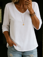 Maglietta casual comoda a manica corta in 100% cotone